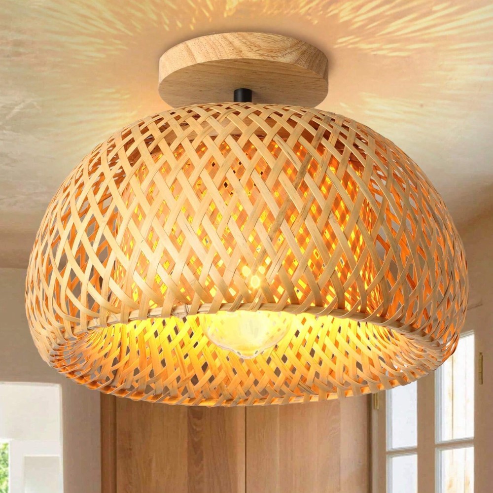 De Luminous Refuge bamboe plafondlamp HL3422