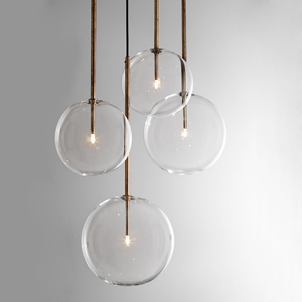 Glazen bollen hanglamp
