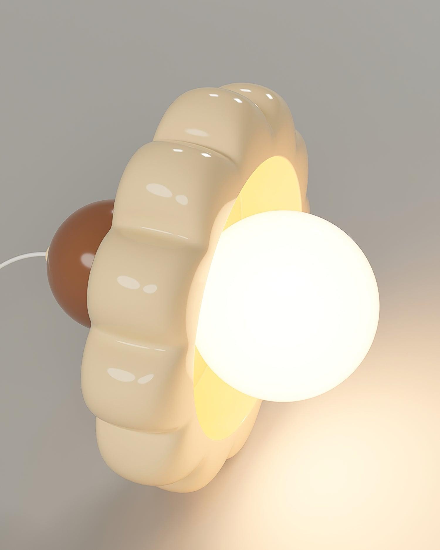 Crèmekleurige stijl lange lijn pompoen textuur hanglamp HL504