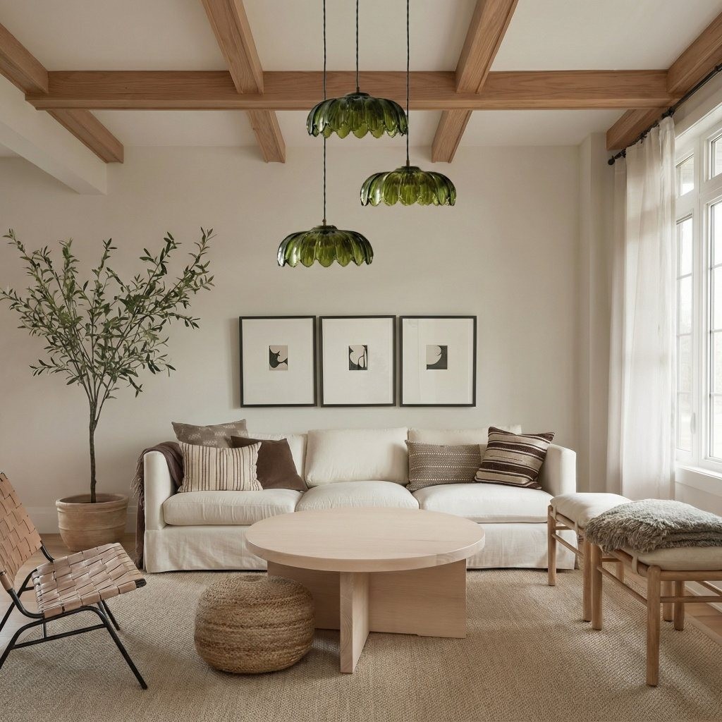 Aridia Palm Leaf Cluster Hanglamp Artistieke Glazen Hanglamp voor Hal, Keuken en Woonkamer HL2488