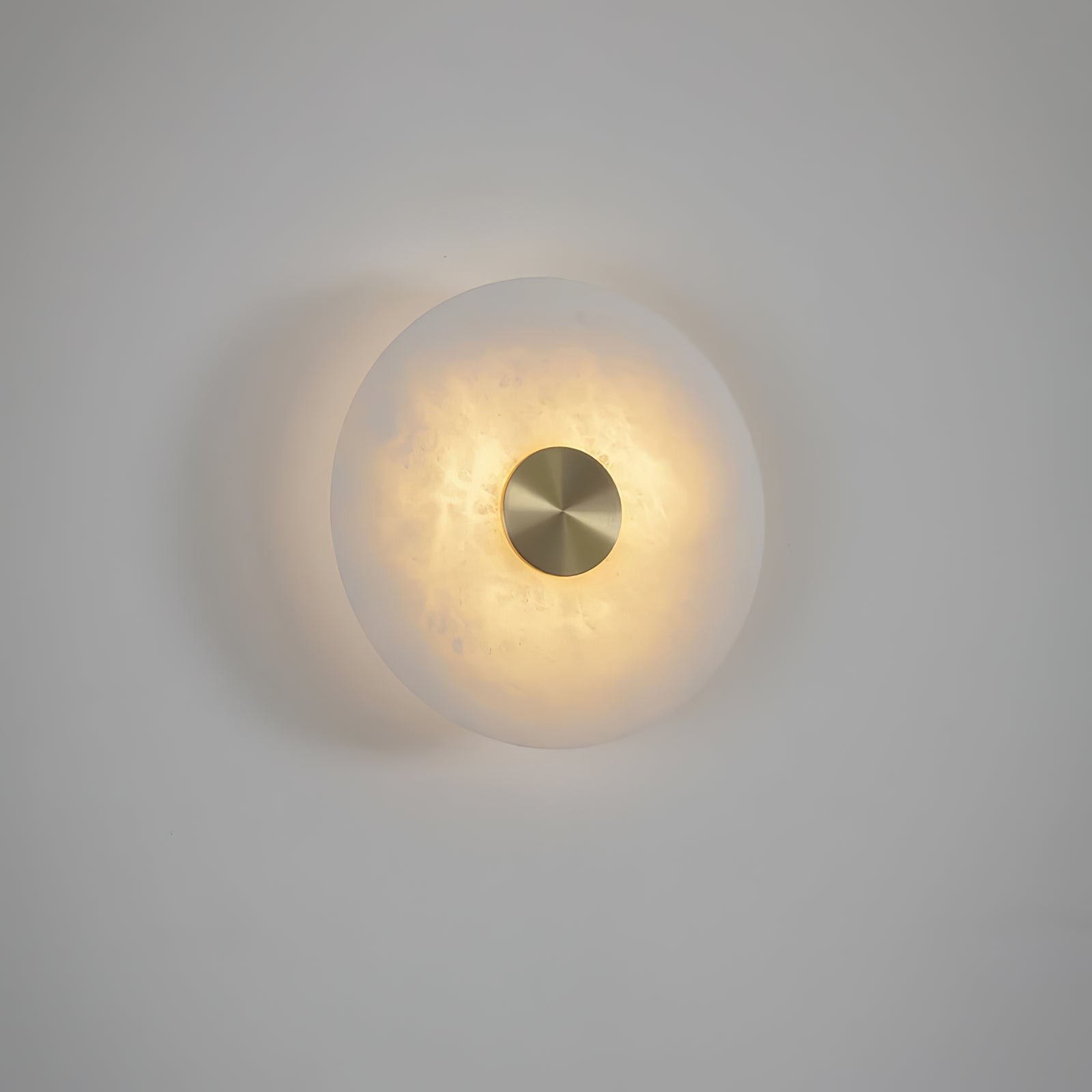 Schijfvormige albasten wandlamp HL464