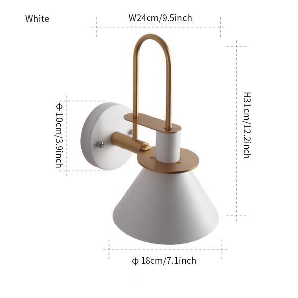 Scandinavische Macaron metalen wandlamp met trompet HL55