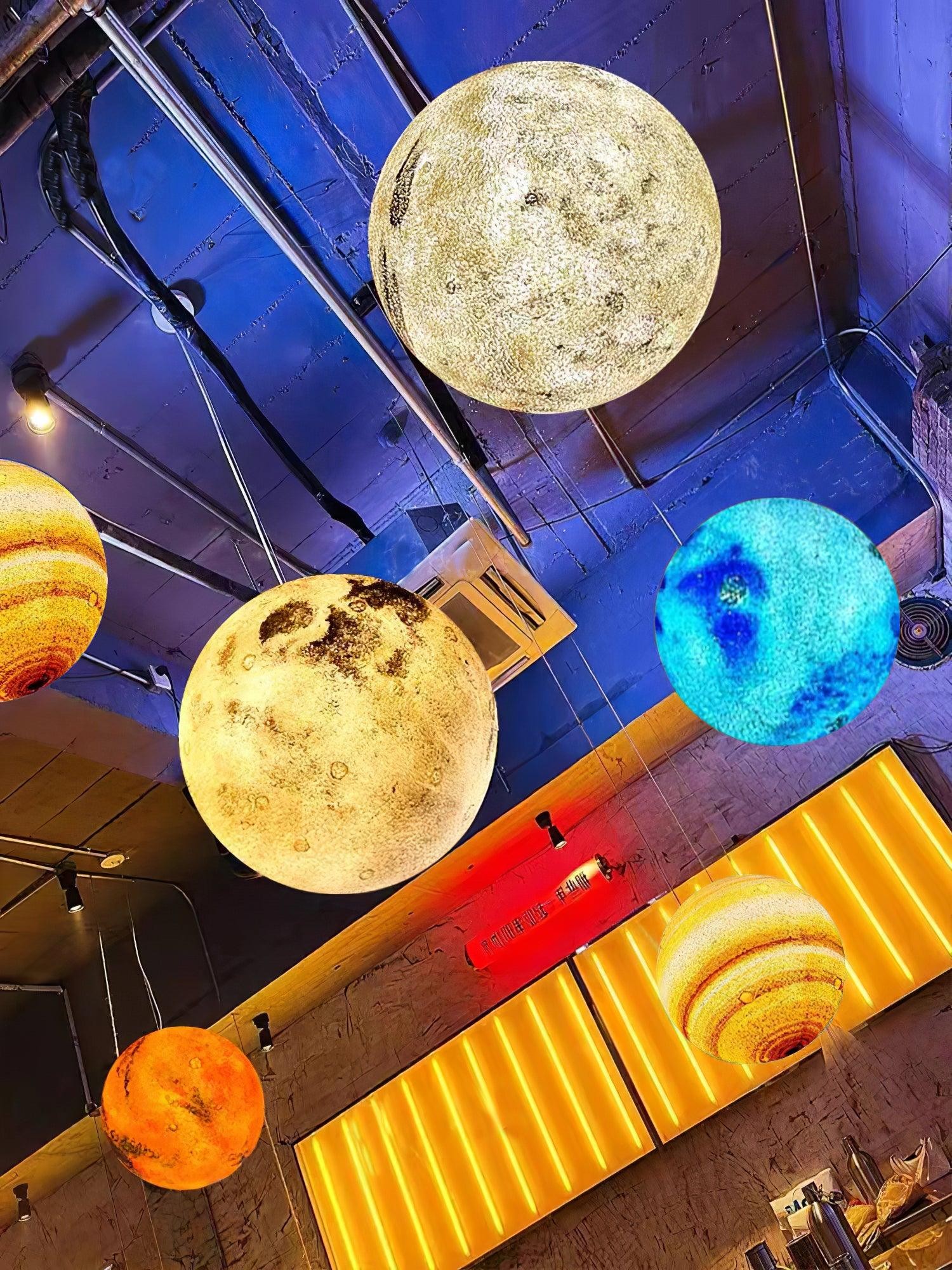 Planetaire Witte Maan Kroonluchter Geschikt Voor Woonkamer HL337