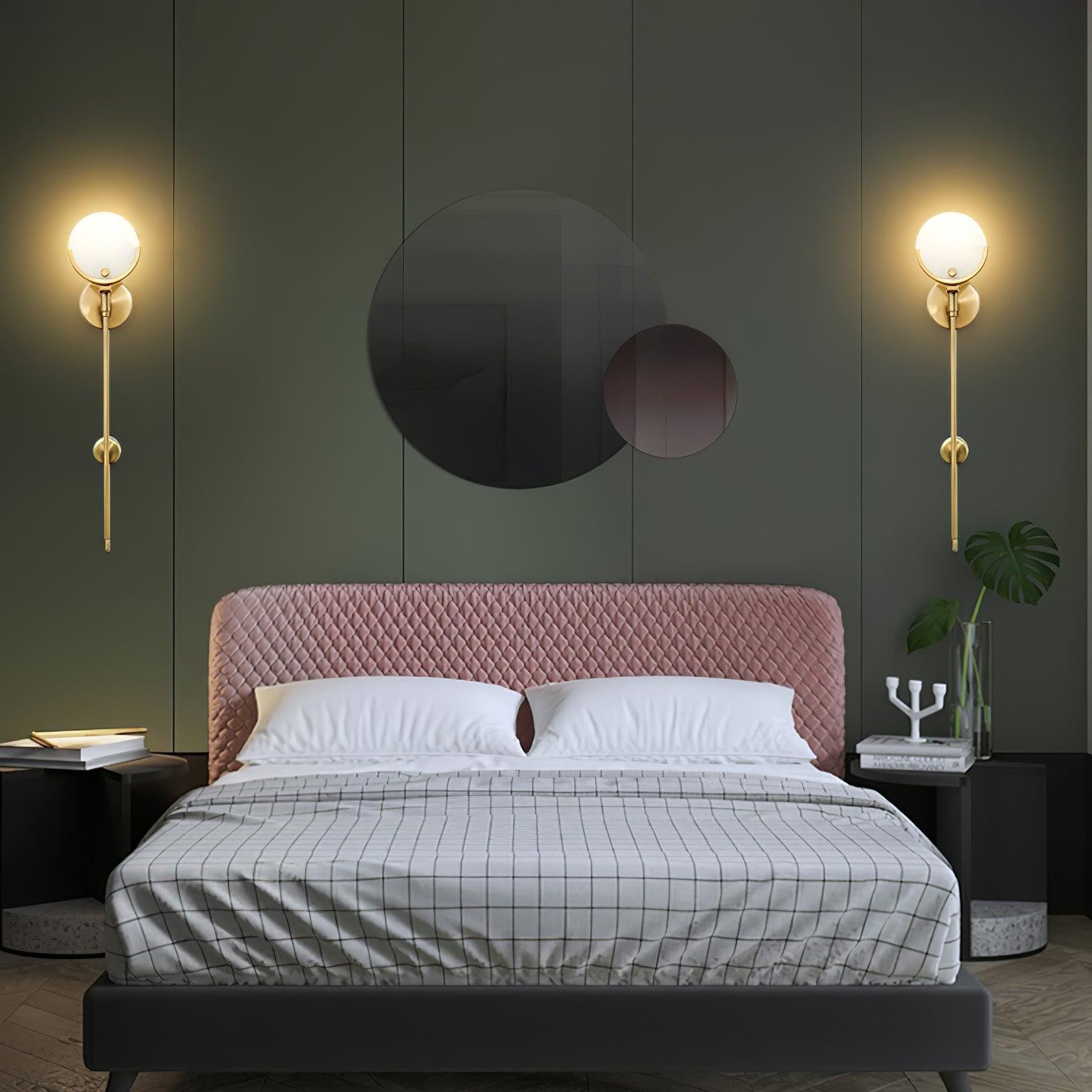 Ava messing alabaster wandlamp HL2941