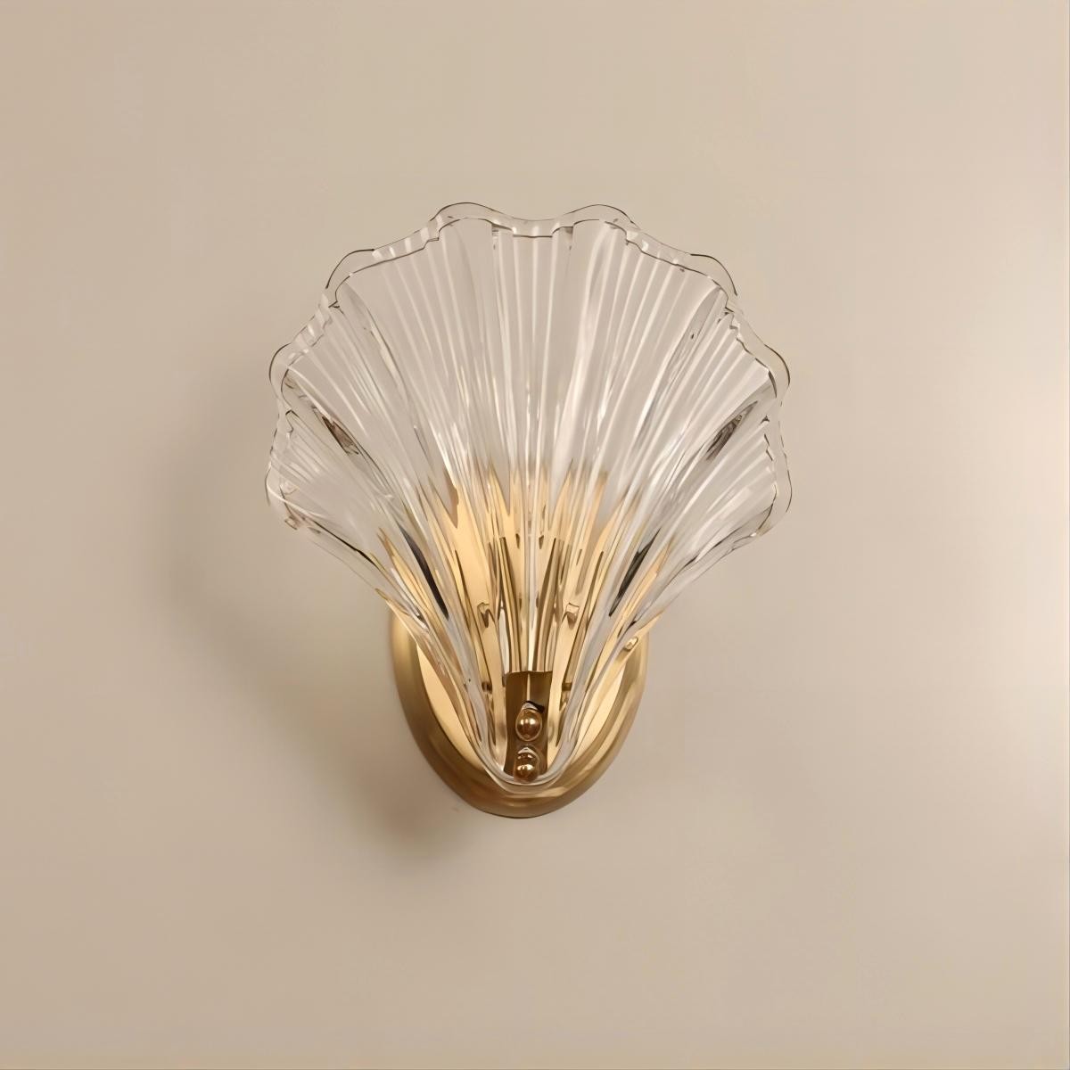 Moderne glazen design wandlamp in schelpvorm HL61