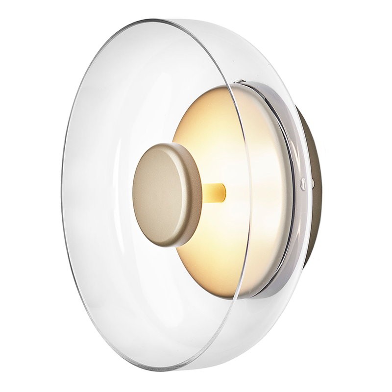 Goud LED Blossi Wandlamp Rond Glas