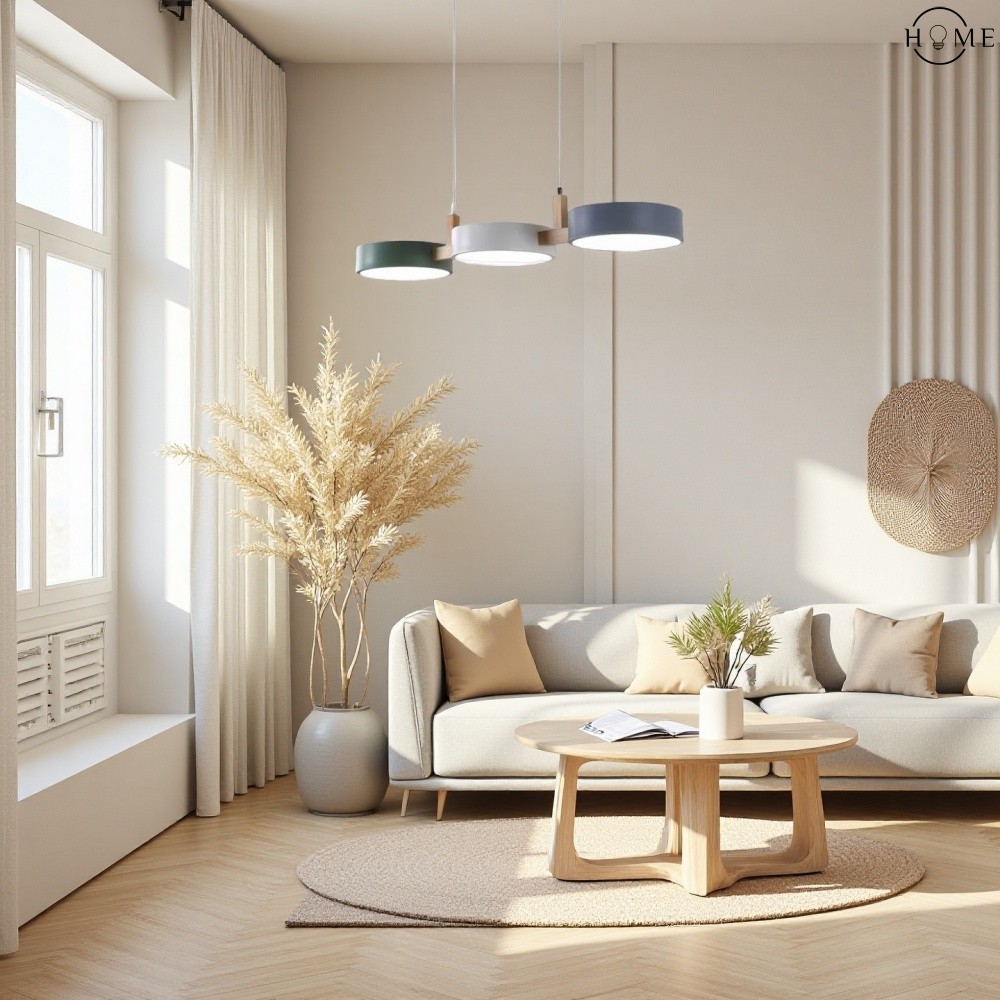 Nordic Modern Eenvoudige Macaron 3 Kops Hanglamp HL683