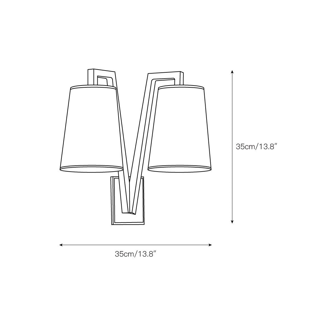Lena dubbele wandlamp HL3172