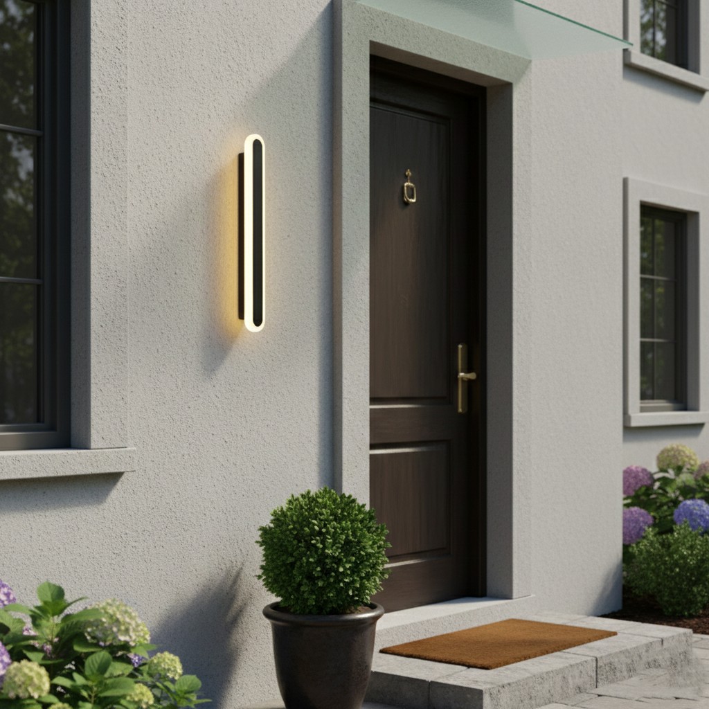 Edge Minimalistische Metalen Ovale IP65 Waterdichte Buitenwandlamp HL3428