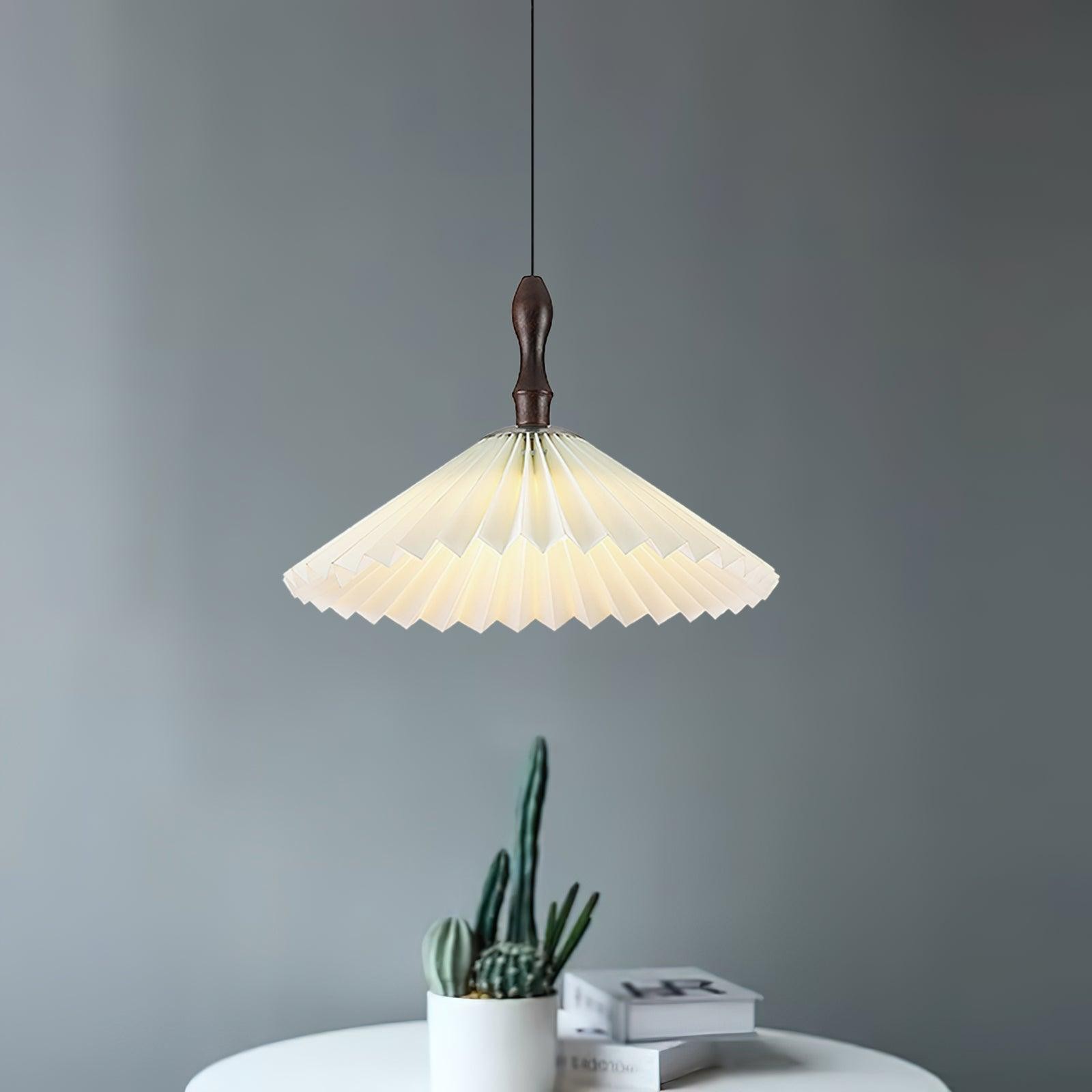 Eenvoudige witte papieren bloemenhanglamp HL431