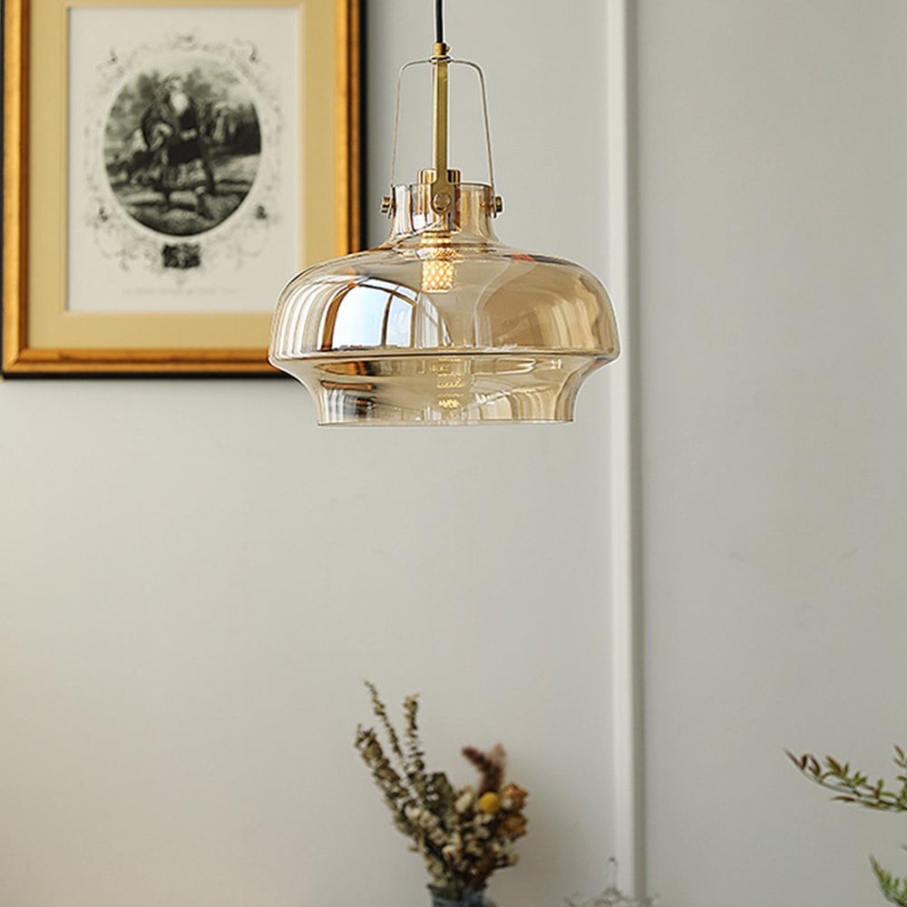 Moderne, uniek gevormde glazen hanglamp voor een aquarium HL1401