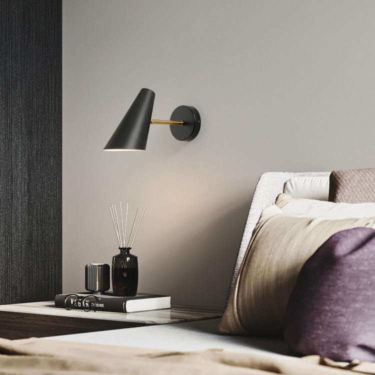 Industrieel design verstelbare bed wandlamp HL140