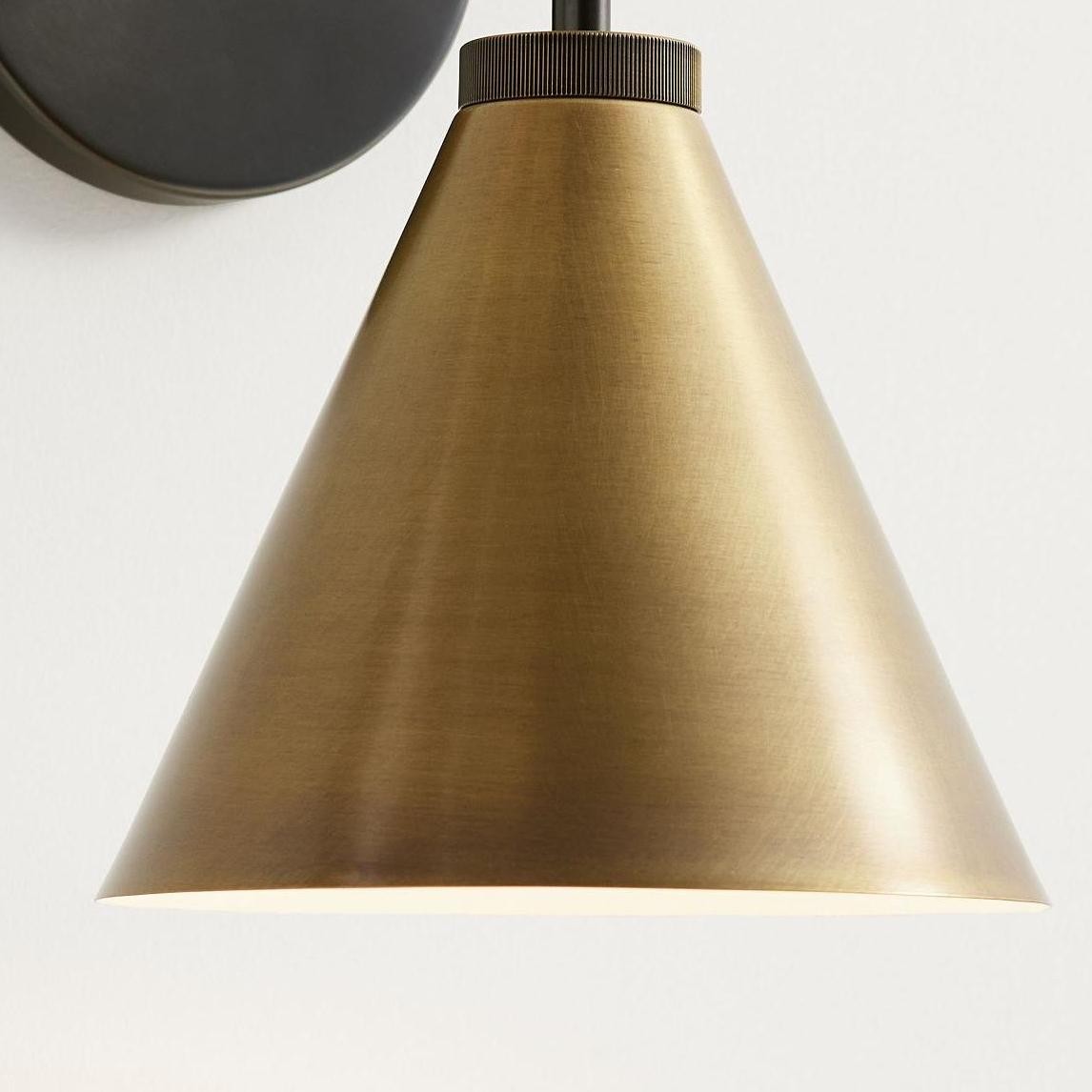 Retro metalen kegelvormige wandlamp HL969
