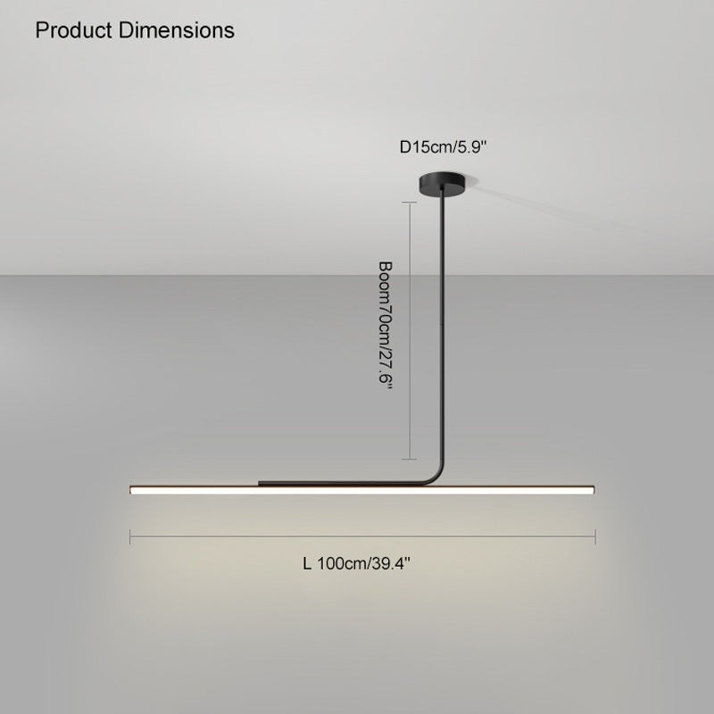 Moderne eenvoudige asymmetrische lineaire hanglamp HL705