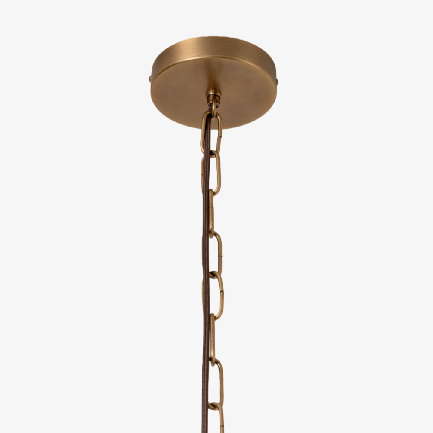 Loomis hoge hanglamp – Lampenkap met linnenstructuur en verouderd messing, geschikt voor eetkamer en keuken HL2286