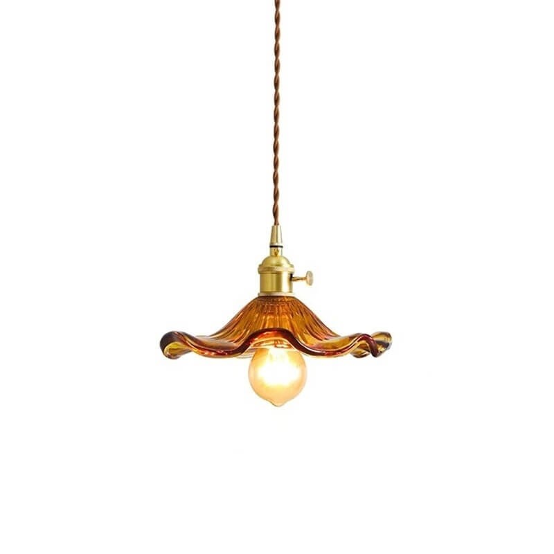 Vintage Hibiscus Bloem Glazen Hanglamp HL278