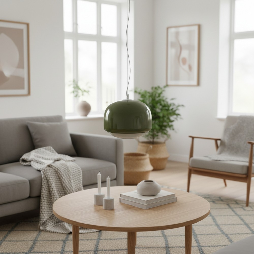 Clinco Dubbele Bolvormige Glazen Hanglamp - Moderne Kleurrijke Hanglamp voor de Slaapkamer HL1094