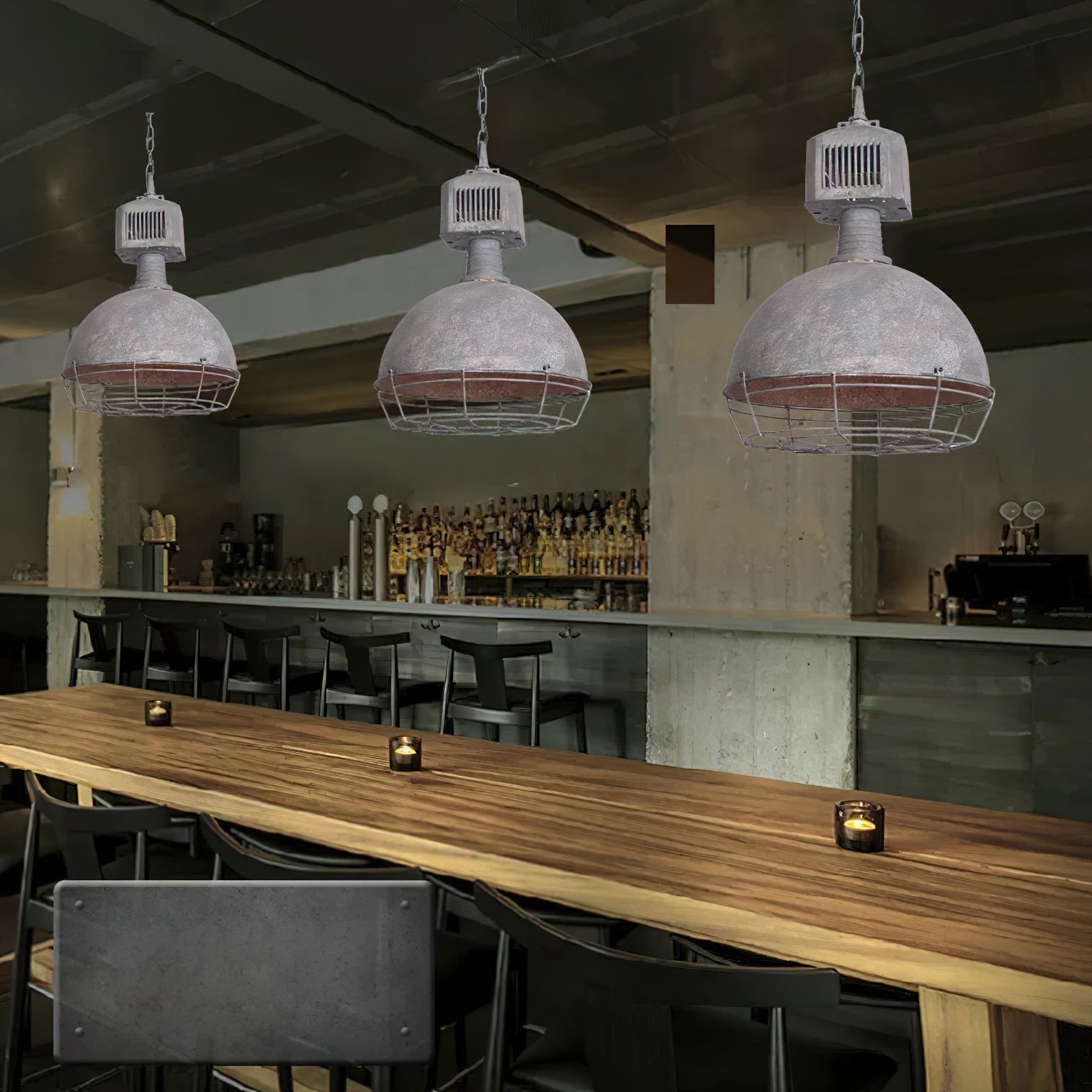 Hanglamp met metalen omhulsel in industriële stijl HL3022