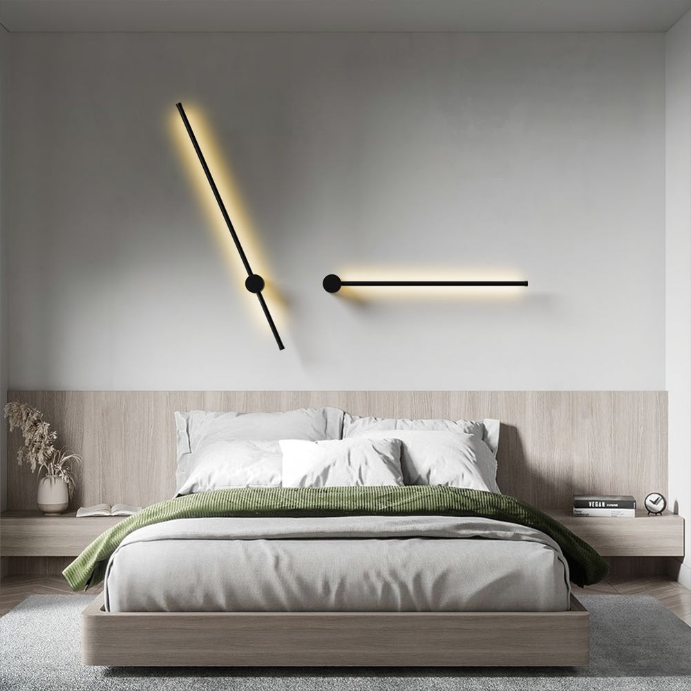 Industriële zwarte lineaire LED wandlamp HL159