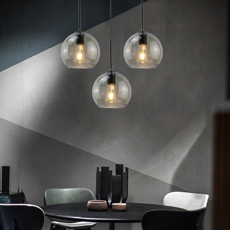 Solara Nordic bolvormige glazen hanglamp HL3496