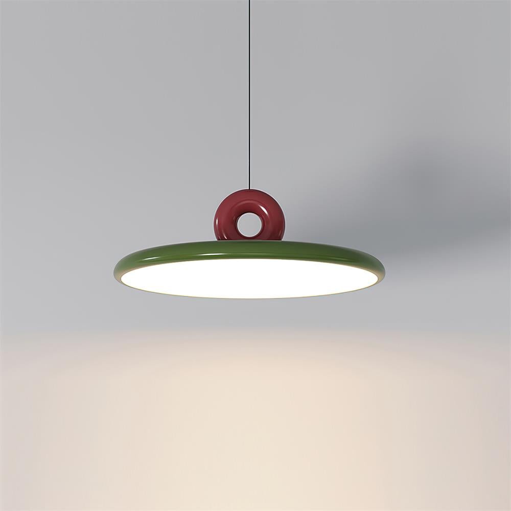 Crèmekleurige verticale vliegende schotel hanglamp HL469