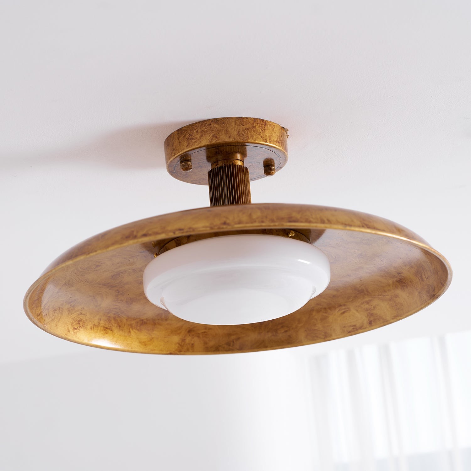 Plafondlamp met plat paneel in potdekselstijl HL3250