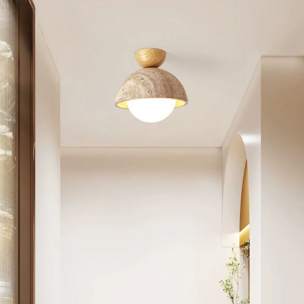 Japanse houten omgekeerde plafondlamp HL884