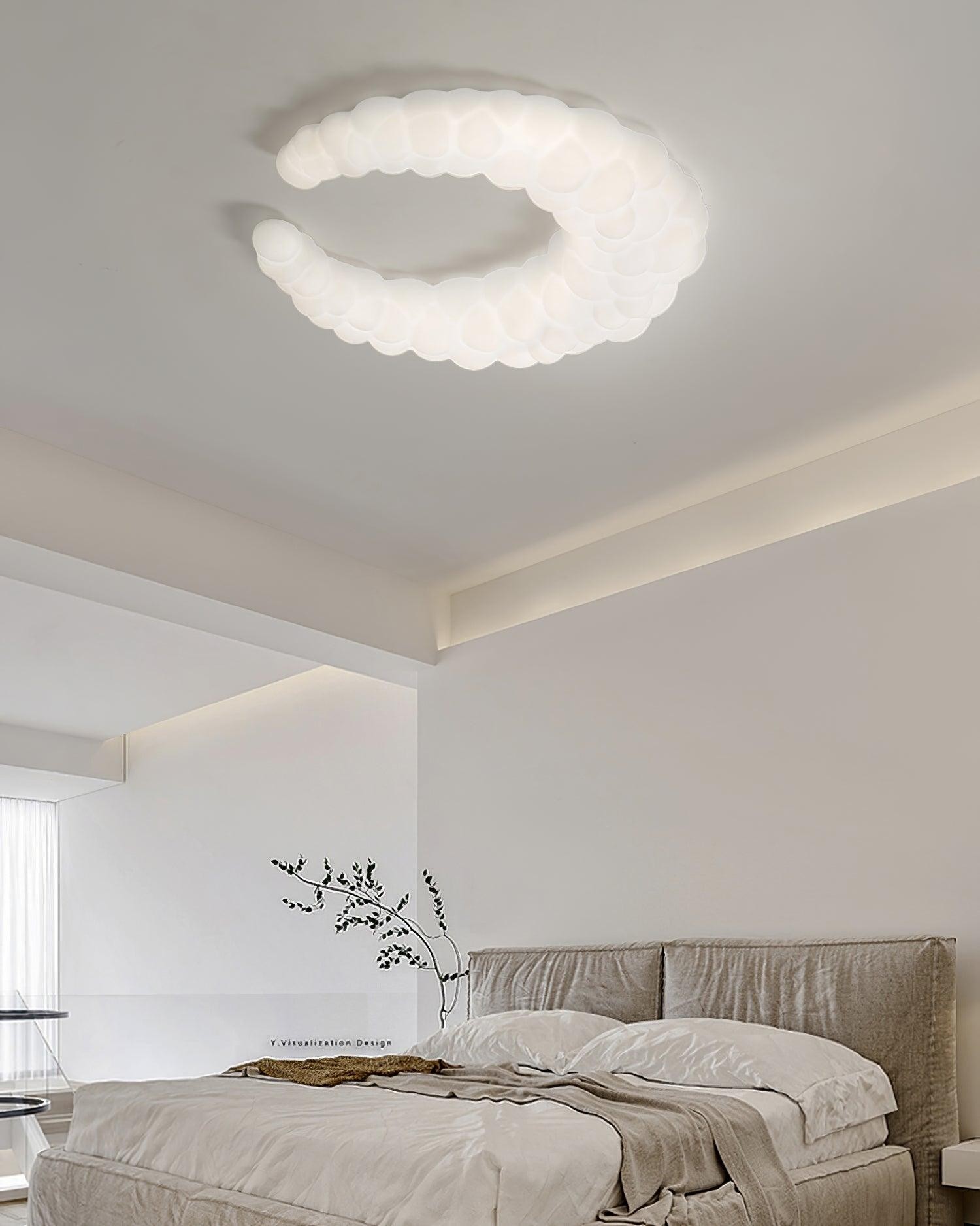Crèmekleurige maanplafondlamp HL364
