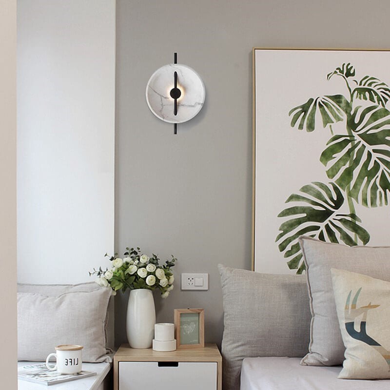Nordic ronde wandlamp van hars HL1233