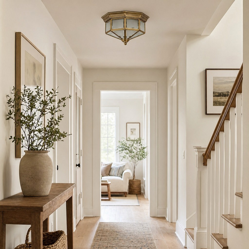 Braleen Antieke Plafondlamp in Lantaarnstijl - Helder Glas Design voor Woon- en Slaapkamer HL2210