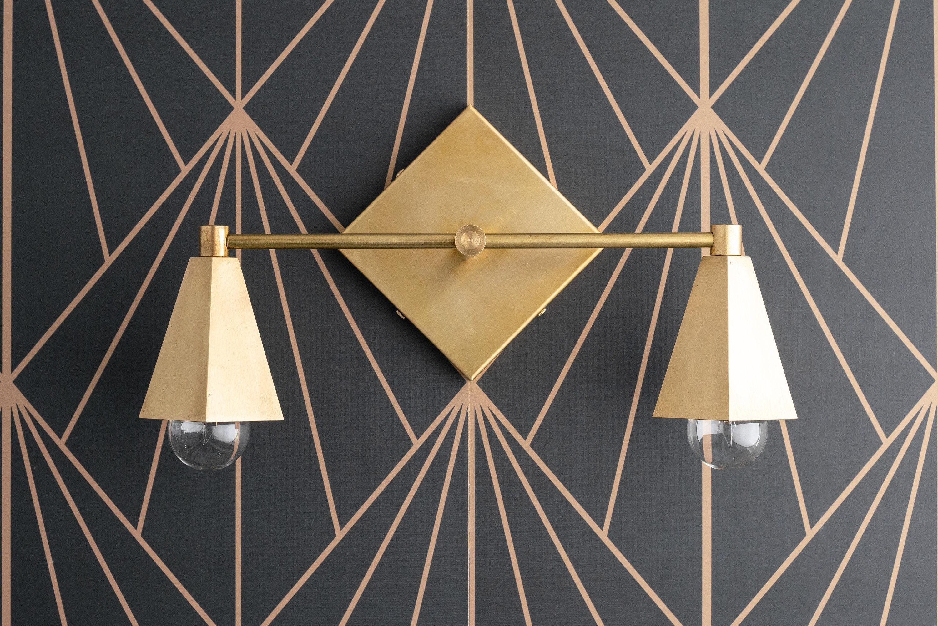 Ornato Luxe Geometrische Badkamerlamp - Massief Messing Art Deco Badkamerverlichting HL1710