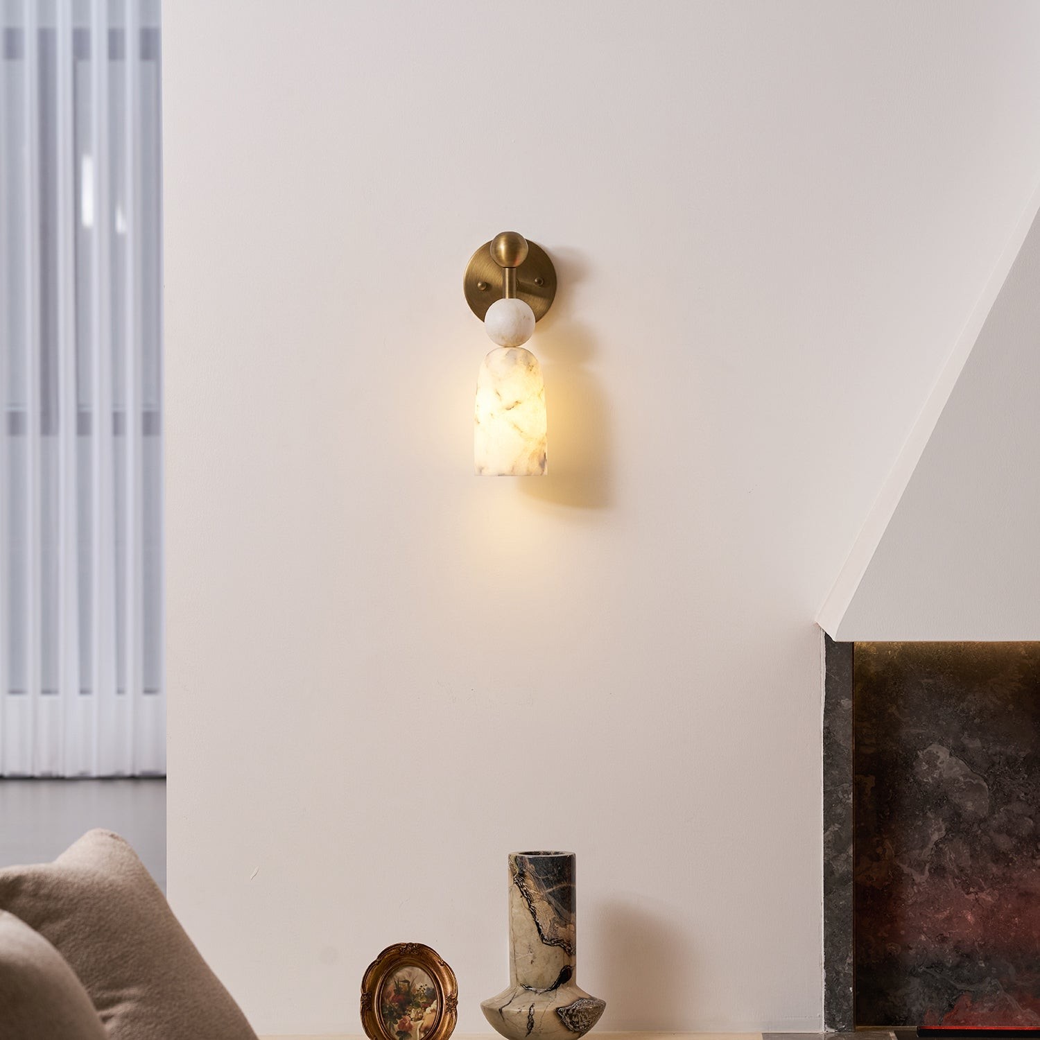 Flume Alabaster wandlamp HL3318