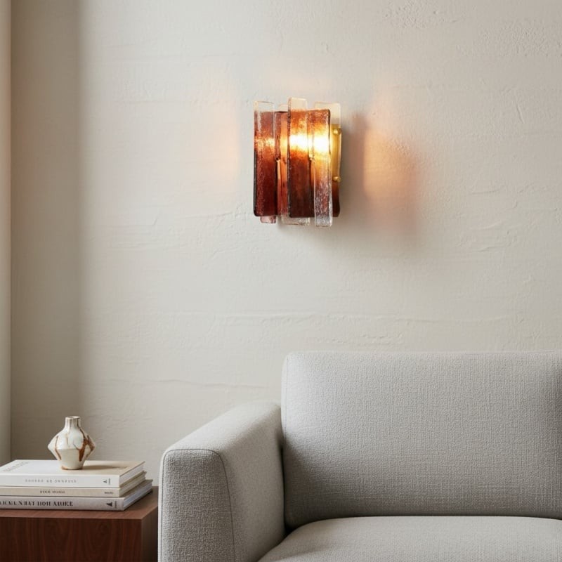Lumiridge moderne wandlamp – minimalistisch design, armatuur van metaal en glas voor de woonkamer HL2352