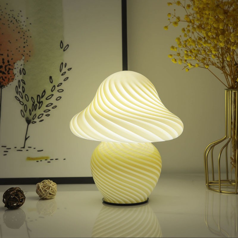 Mushroom LED Nachtlampjes Glazen Tafellamp HL25