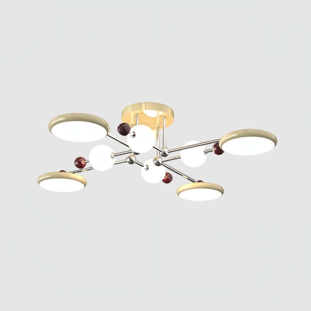 Nordic Sputnik Plafondlamp - Bauhaus Vertakte LED Schijflamp HL1326