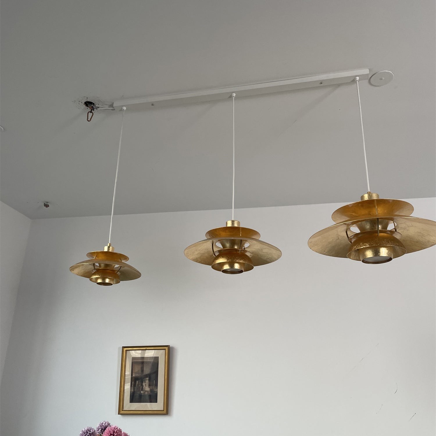 Hanglamp HL3315 met gouden folie