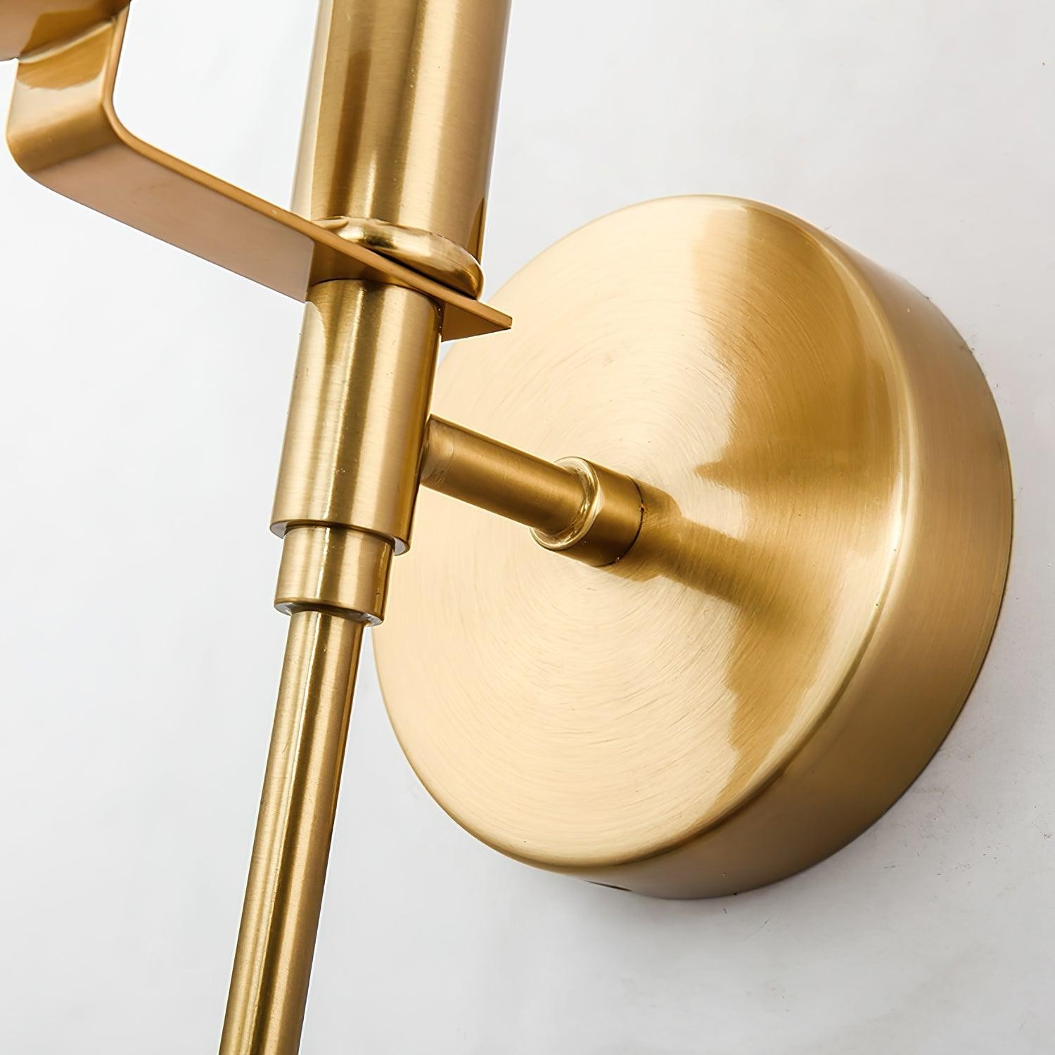 Metalen messing bolvormige slaapkamer wandlamp HL363