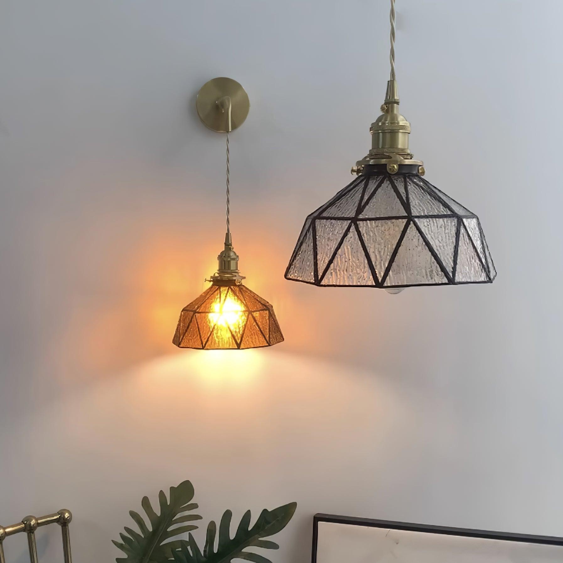 Retro pastorale glazen wandlamp HL781