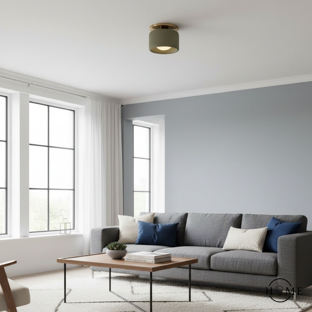 Cerova moderne porseleinen plafondlamp met elegante ivoorkleurige kap HL1621