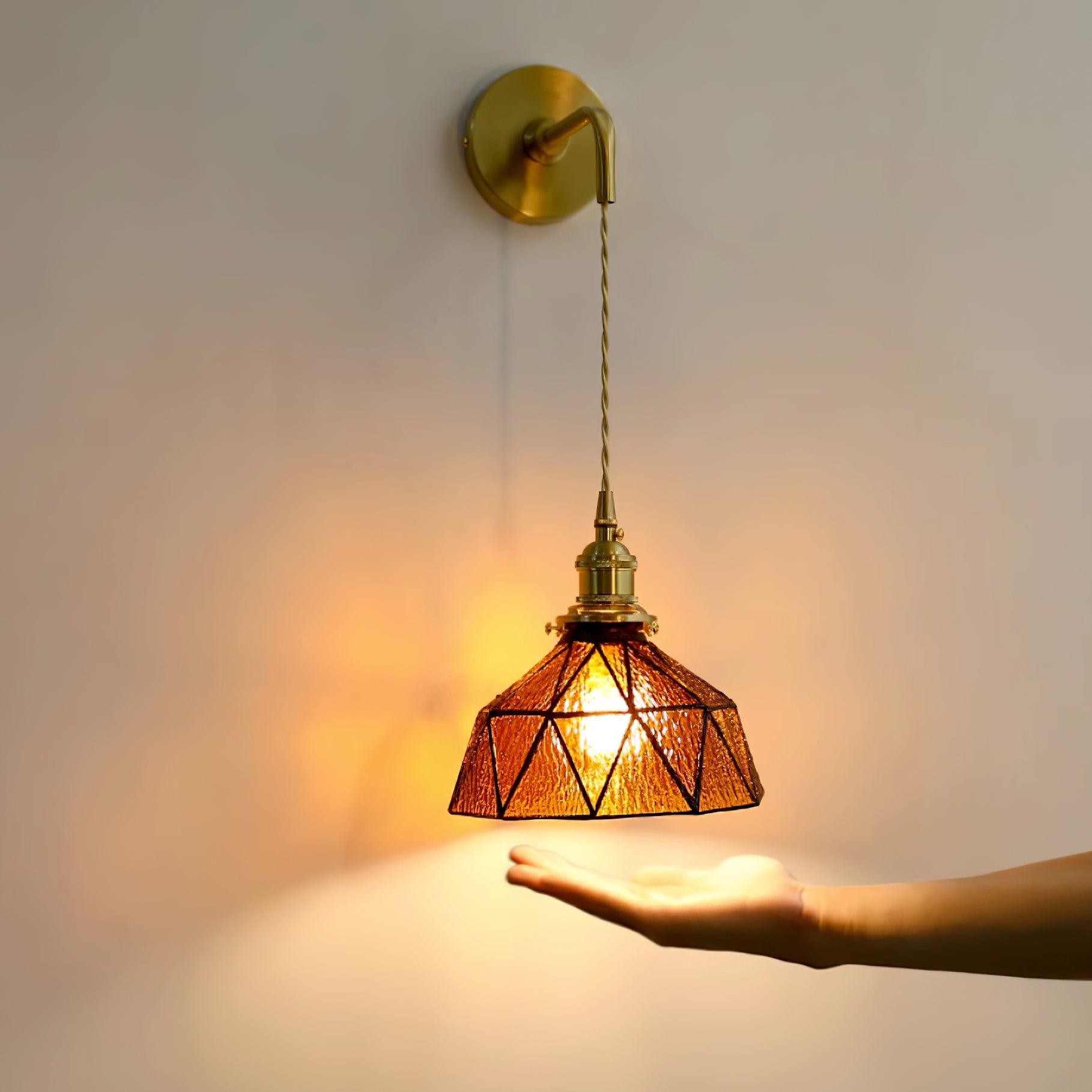 Retro pastorale glazen wandlamp HL781