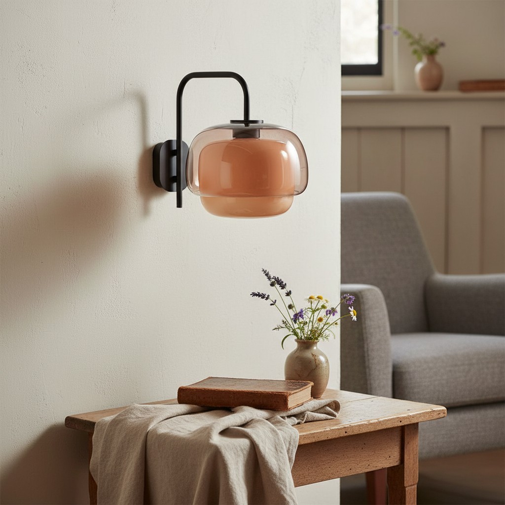 Clinco Mushroom Glazen Wandlamp - Moderne Verlichting voor Woonkamer en Slaapkamer HL1777