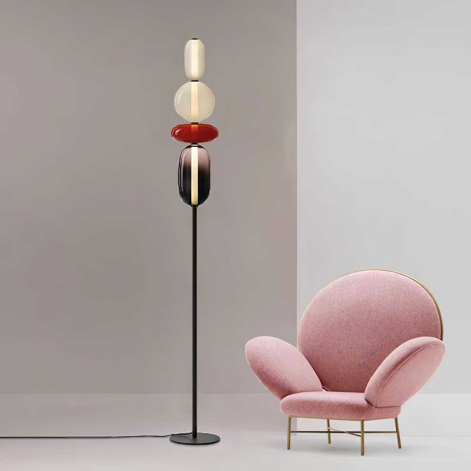 Nordic creatieve minimalistische luxe glazen vloerlamp voor woonkamer HL407