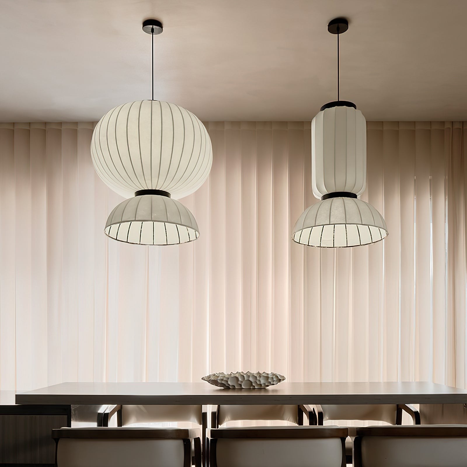 Moerbei Zijden Lantaarn Hanglamp HL680