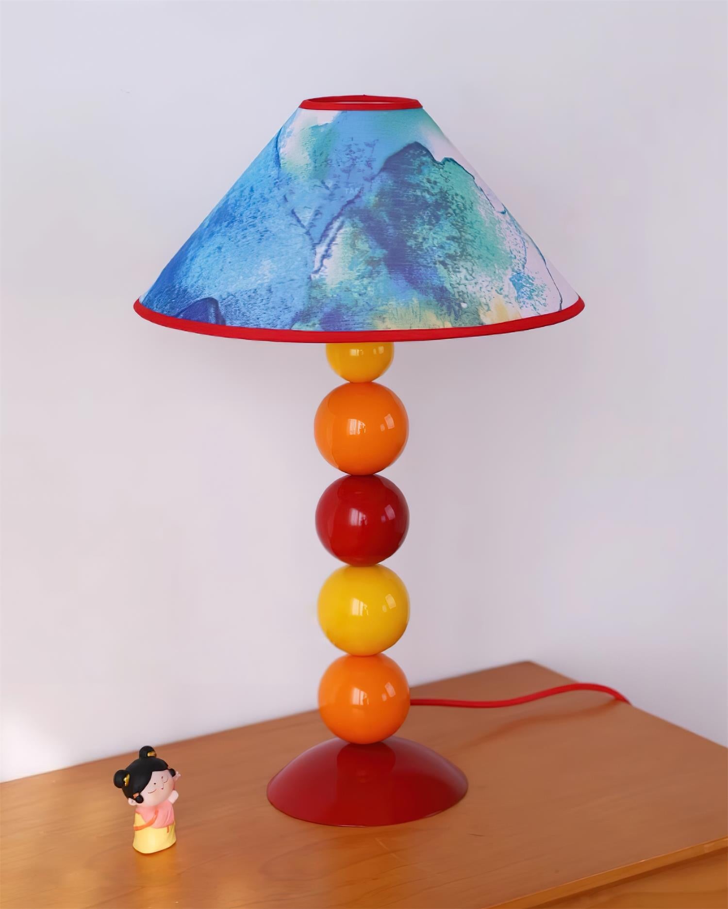 Retro kleurrijke stapelbare bal tafellamp HL724