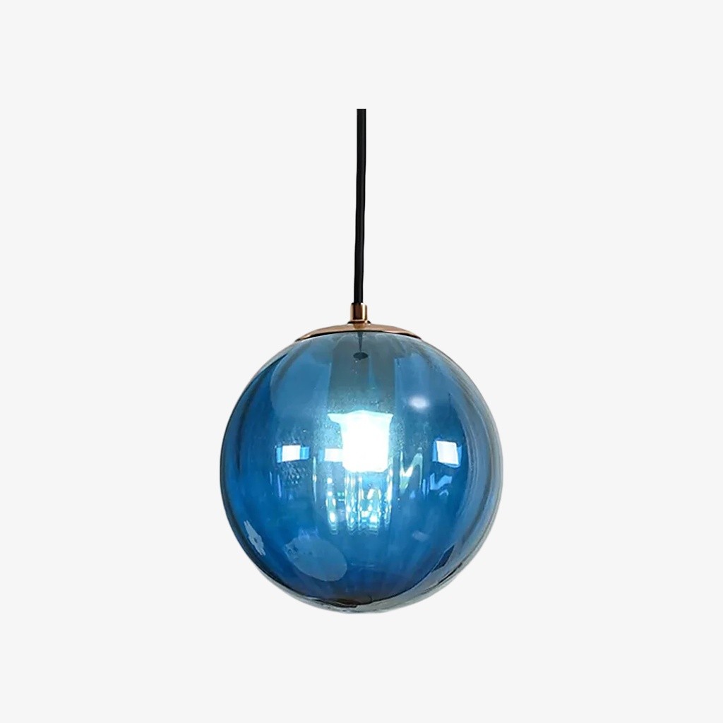Lunorie hanglamp met glazen bol van ijzer en metaal – een stijlvolle, verstelbare hanglamp voor eetkamers HL2351
