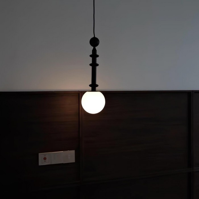 Eetkamer Houten Romeinse Kolom Hanglamp HL60