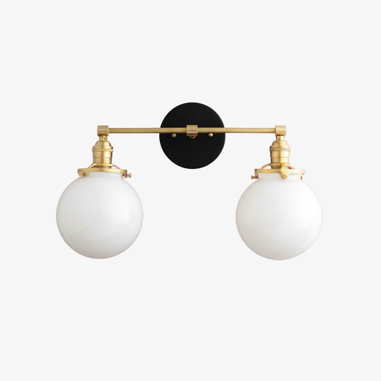 Lumio Globe glazen bol wastafellamp - moderne badkamerlamp met twee lampen HL1671