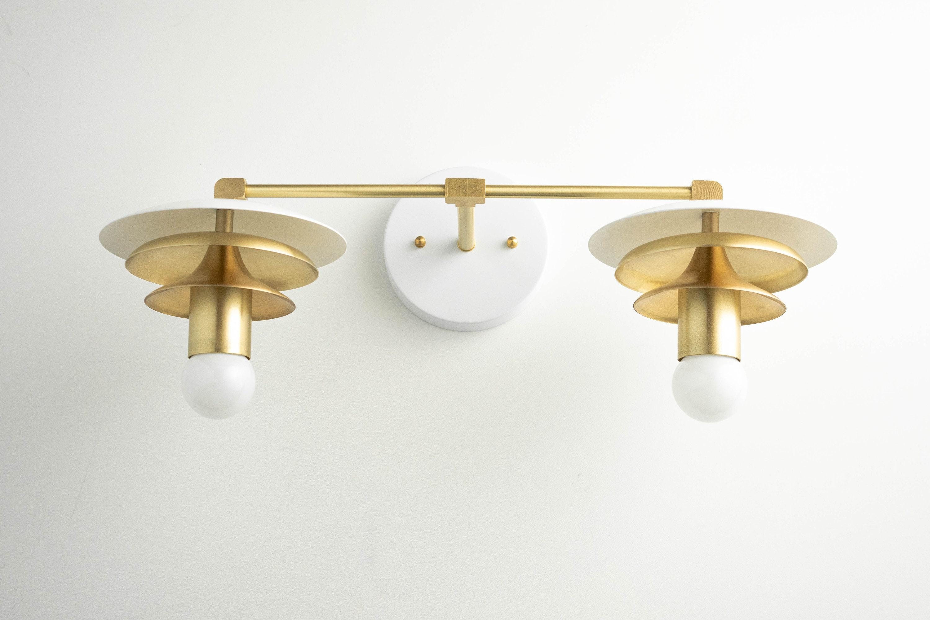 Artivo gelaagde messing wastafellamp - moderne, strakke stijl badkameraccent HL1723