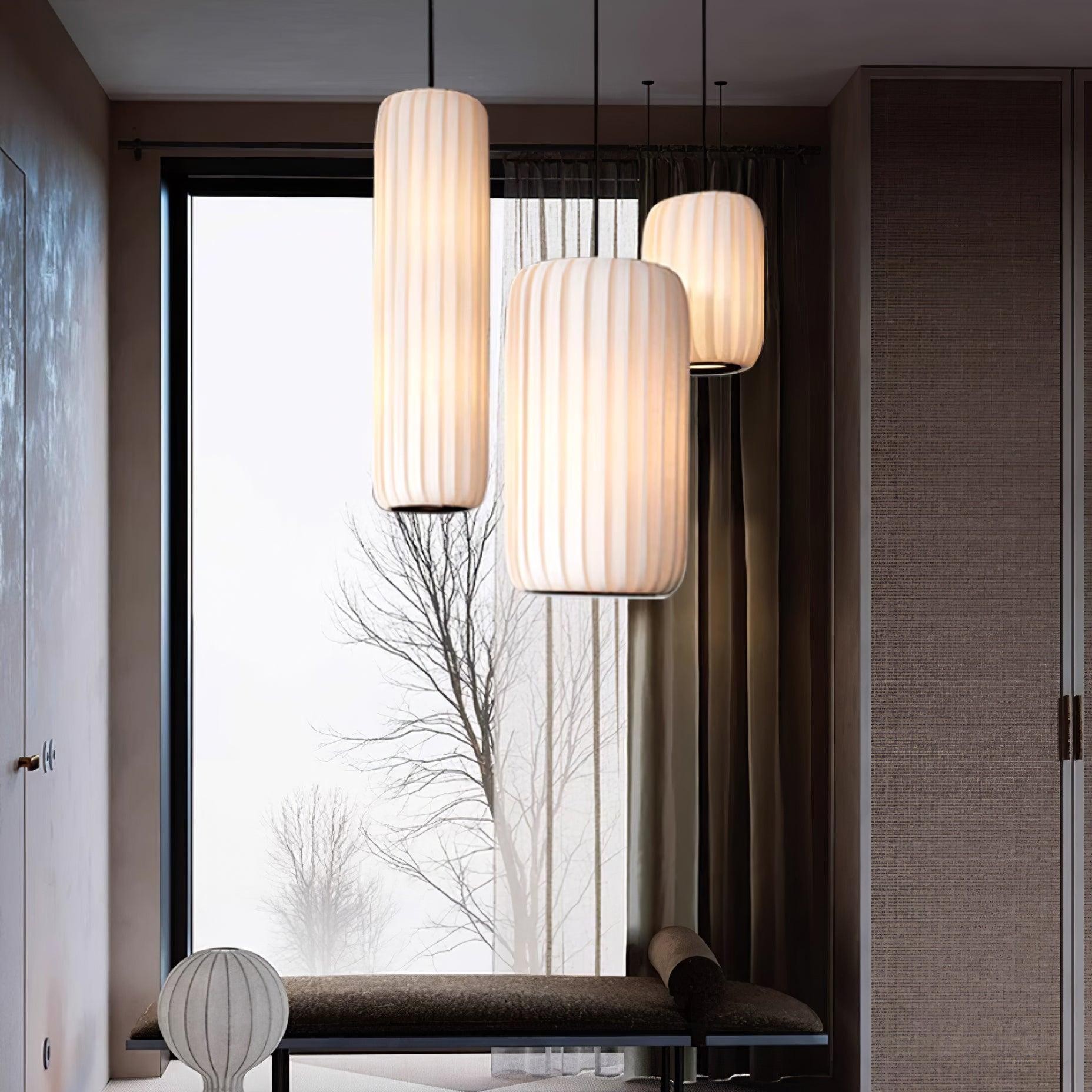 Scandinavische minimalistische stoffen hanglamp HL764
