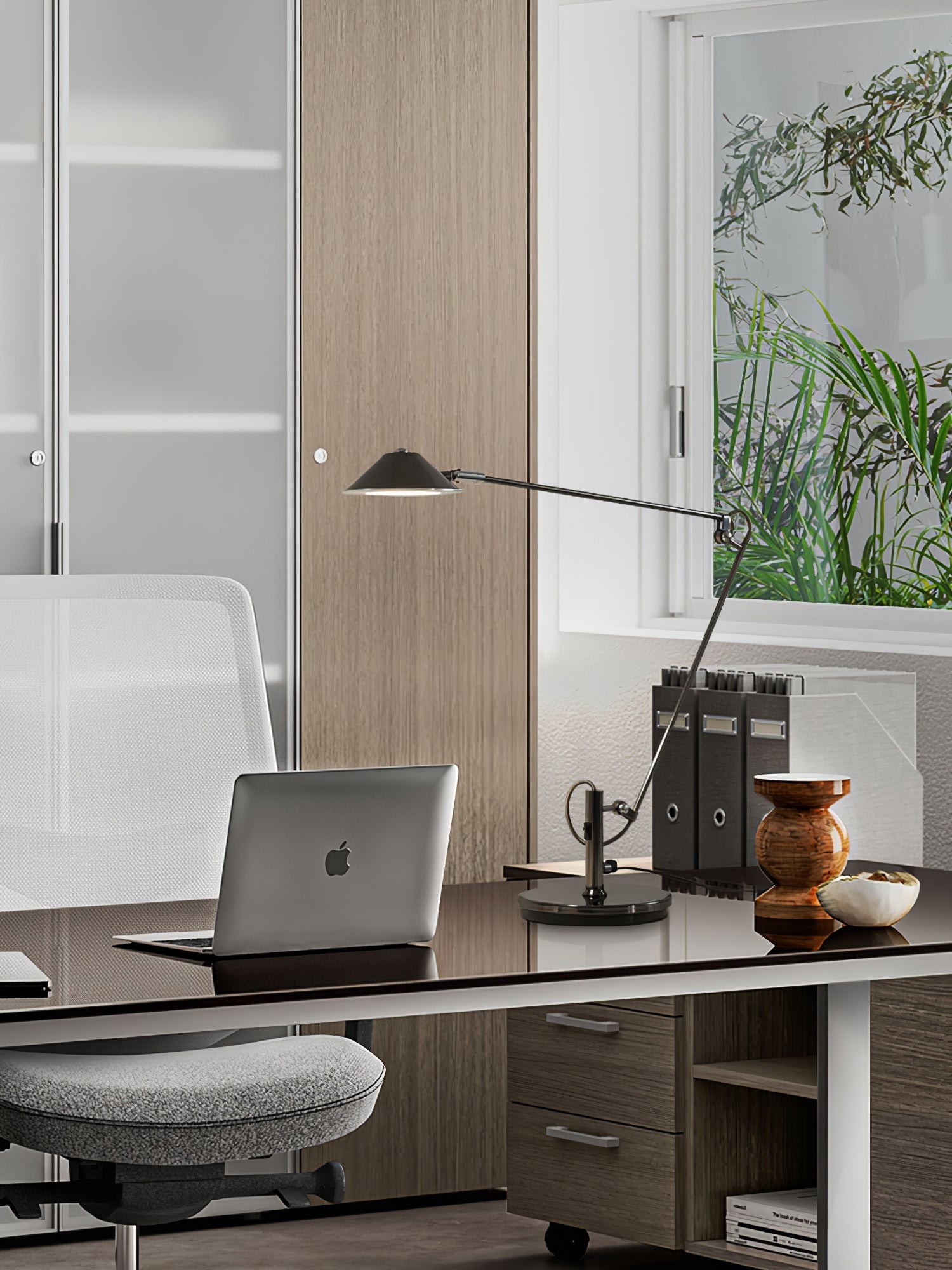 Verstelbare zwarte bureaulamp HL2925